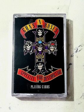Guns N' Roses Appetite for Destruction Playing Cards Vintage Style Cassette Case